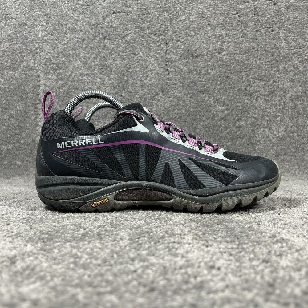 Merrell Siren Edge 3 J35750 Women’s Size 9 Black Purple Hiking Trail Shoes Used